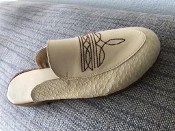 Round reptilmuster beige